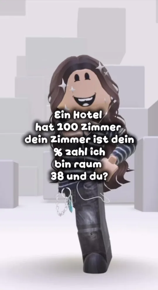 Ein Hotel hat 100 Zimmer, dein Zimmer ist deine Zahl. Ich bin Raum 38, und du?🏨